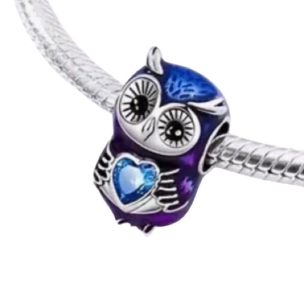 S925 Woodland Owl Halloween Charm Pandora Style
